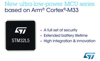 意法半导体推出 stm32l5 超低功耗微控制器 加强物联网安全防御能力